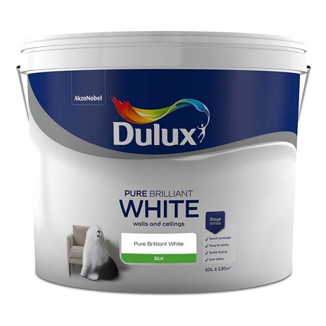 dulux white silk emulsion 10l